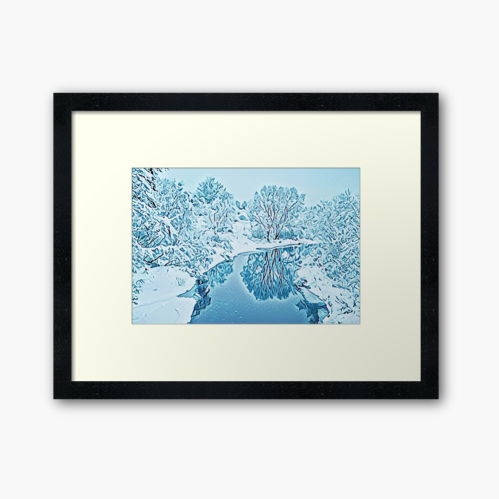 Winter Snow Landscape Framed Art Print